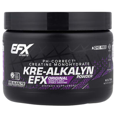 PH-Correct® Creatine Monohydrate, Kre-Alkalyn® EFX Powder, Neutral, 3.53 oz (100 g)