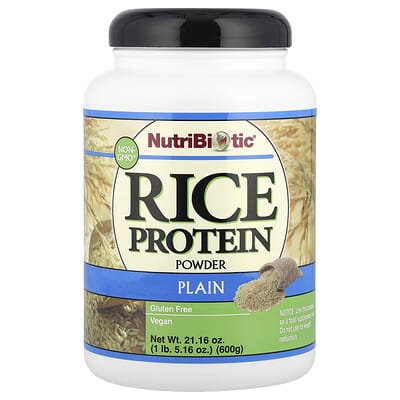 Rice Protein Powder, Plain, 1 lb 5.16 oz (600 g)
