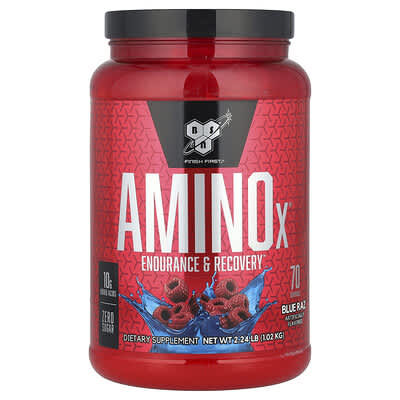 BSN AminoX®, выносливость и восстановление, Blue Raz, 2.24 lb (1.02 kg)