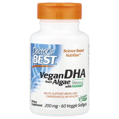 Vegan DHA from Algae с Life's DHA™, 200 mg, 60 вегетарианских мягких капсул