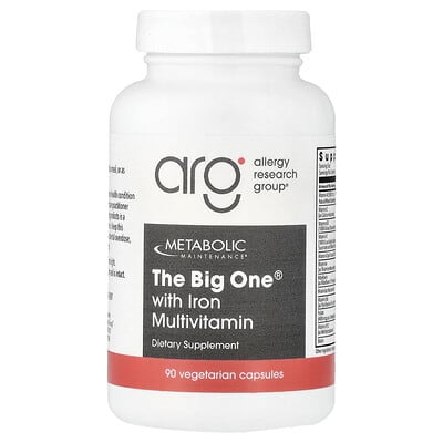 Metabolic Maintenance The Big One® с железом, мультивитамины, 90 вегетарианских капсул
