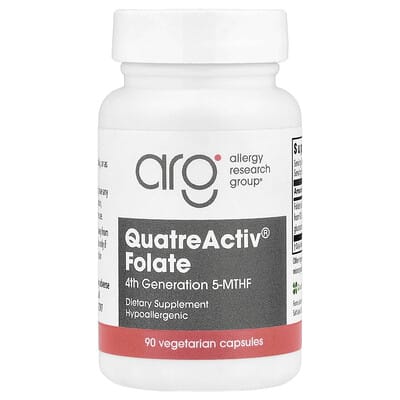 QuatreActiv® Folate, 90 Vegetarian Capsules (833 mcg per Capsule) фолиевая кислота