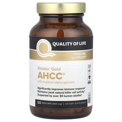 Kinoko® Gold AHCC®, 500 mg, 60 Vegicaps