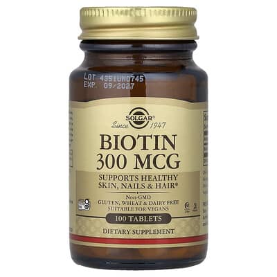 Биотин, 300 mcg, 100 таблеток
