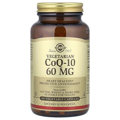Solgar Vegetarian CoQ-10, 60 mg, 180 растительных капсул