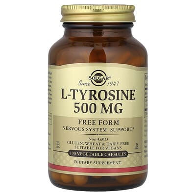 L-Tyrosine, 500 mg, 100 растительных капсул