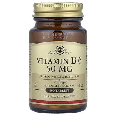Витамин B6, 50 mg, 100 таблеток