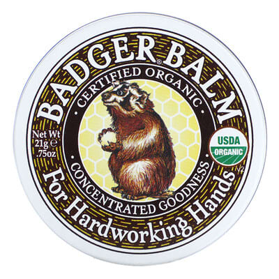 Органический бальзам Badger для рук, 0.75 oz (21 g)