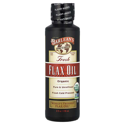 Organic Flax Oil, 8 fl oz (236 ml)