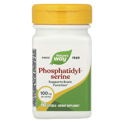 Nature's Way Phosphatidylserine, 100 mg, 60 мягких капсул