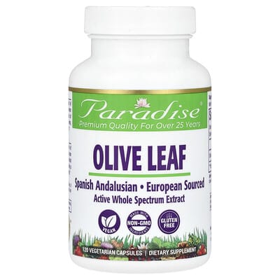 Paradise Herbs растительные капсулы Olive Leaf, 120 шт (250 мг на капсулу)