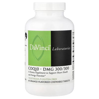 БАД CoQ10-DMG 300/300 Orange 60 Chewable Tablets DaVinci Laboratories