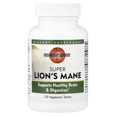 Mushroom Wisdom Super Lion's Mane, 120 вегетарианских таблеток