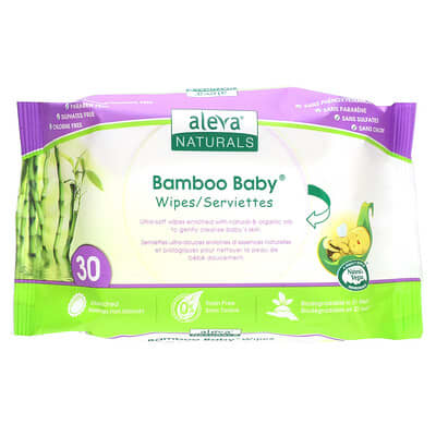 Bamboo Baby® Wipes, 30 Wipes