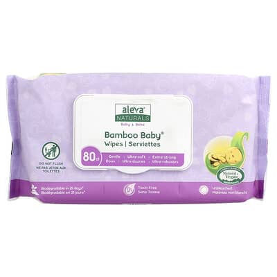 Bamboo Baby® Wipes, 80 Wipes