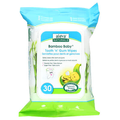 Bamboo Baby, салфетки для зубов и десен, 30 салфеток