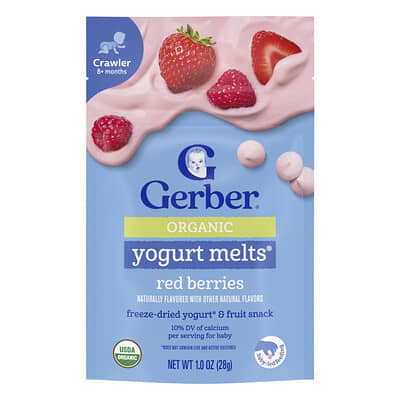 Organic Yogurt Melts®, 8+ Months, Red Berries, 1 oz (28 g)