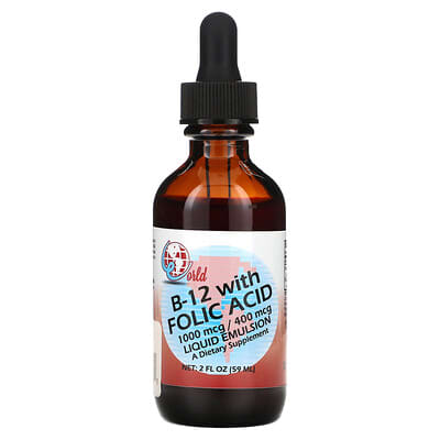 B-12 с фолиевой кислотой, 2 fl oz (59 ml)