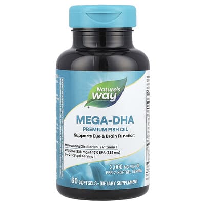 Mega-DHA Premium Fish Oil, 60 мягких капсул