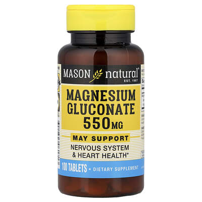 Глюконат магния, 550 mg, 100 таблеток