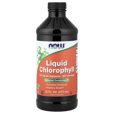 Жидкий хлорофилл, мята, 16 fl oz (473 ml)