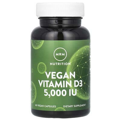 Vegan Vitamin D3, 125 mcg (5,000 IU), 60 Vegan Capsules