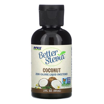 Подсластитель жидкий Better Stevia, без калорий, кокос, 2 fl oz (59 ml)