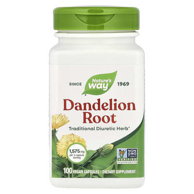 Dandelion Root, 100 Vegan Capsules (525 mg per Capsule)