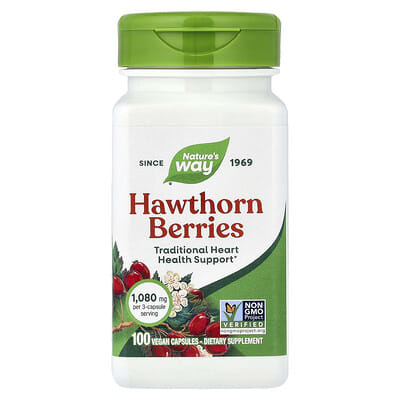 Плоды боярышника, 100 веганских капсул (360 mg на капсулу)