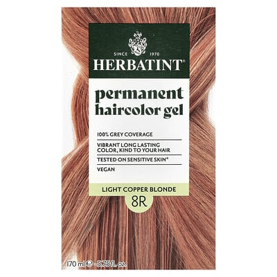Гель для стойкого окрашивания волос, 8R Light Copper Blonde, 5.75 fl oz (170 ml)