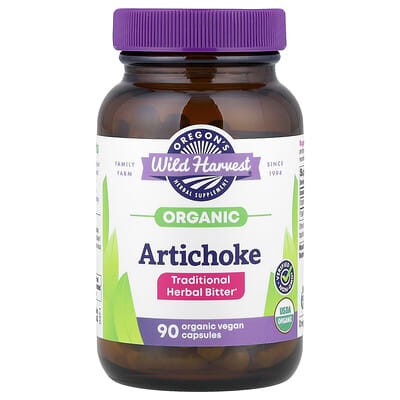 Органический артишок, 90 веганских капсул (300 mg per Capsule)