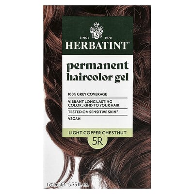 Гель для окрашивания волос Permanent Haircolor Gel, 5R Light Copper Chestnut, 170 ml