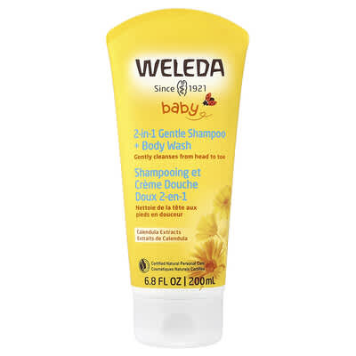 Детский шампунь и гель для душа 2-в-1, с экстрактом календулы, 6.8 fl oz (200 ml)