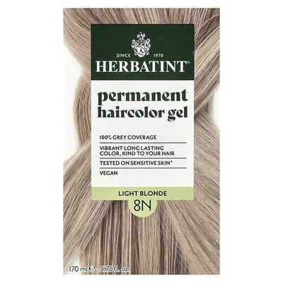 Herbatint Гель для стойкого окрашивания волос, 8N Light Blonde, 5.75 fl oz (170 ml)