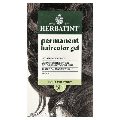 Гель для окрашивания волос Permanent Haircolor Gel 5N Light Chestnut 5.75 oz