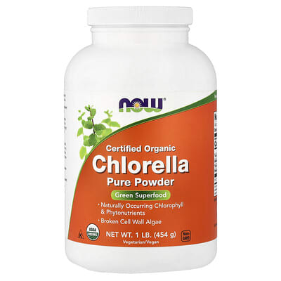 Certified Organic Chlorella, Pure Powder, 1 lb (454 g)