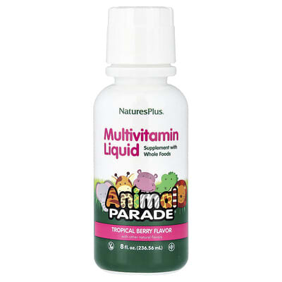 Animal Parade®, Multivitamin Liquid, Tropical Berry, 8 fl oz (236.56 ml)