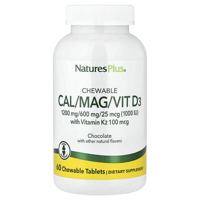 Chewable Cal/Mag/Vit D3, Chocolate, 60 Chewable Tablets