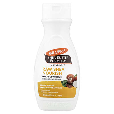 Shea Butter Formula® с витамином E, ежедневный лосьон для тела, Raw Shea, 8.5 fl oz (250 ml)