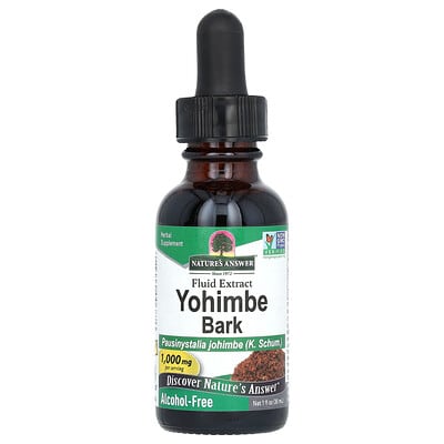 Yohimbe Bark без спирта, 1,000 mg, 1 fl oz (30 ml)