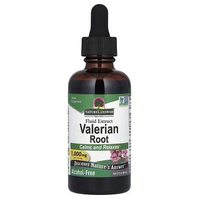 Экстракт корня валерианы, без спирта, 1,000 mg, 2 fl oz (60 ml)