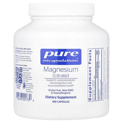 Pure Encapsulations Магний (цитрат), 180 капсул (150 mg на капсулу)