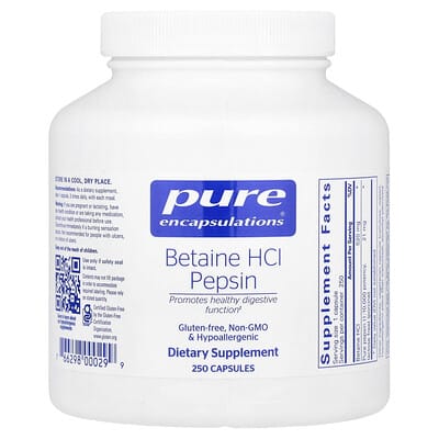 Betaine HCl Pepsin, 250 капсул