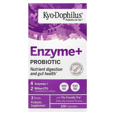 Kyo-Dophilus®, энзим + пробиотик, 120 капсул