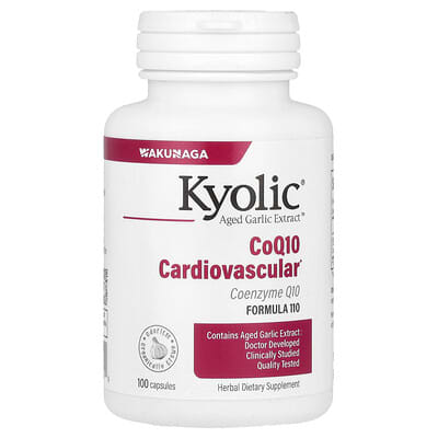 Экстракт выдержанного чеснока Kyolic CoQ10, Cardiocascular, 100 Capsules