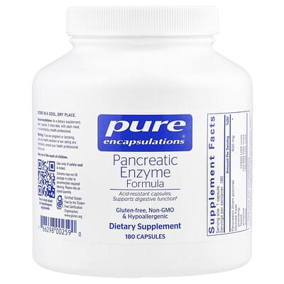 Пищеварительная ферментная формула Pure Encapsulations 180 Capsules