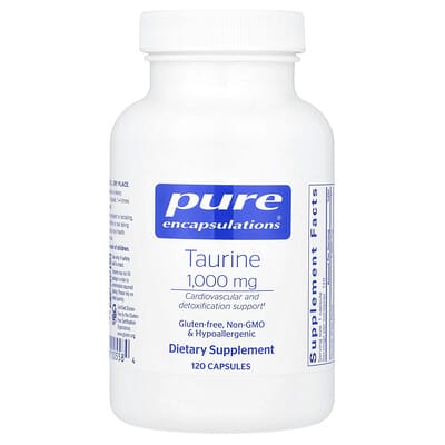 Таурин Pure Encapsulations, 1,000 mg, 120 Capsules
