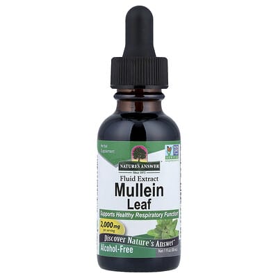 Mullein Leaf, экстракт, без спирта, 1 fl oz (30 ml)