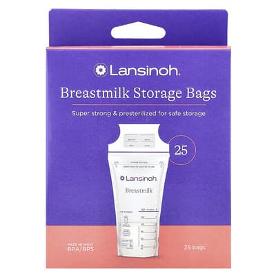 Breastmilk Storage Bags, 25 Pre-Sterilized Bags