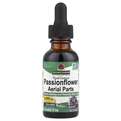 Passionflower Aerial Parts экстракт, без спирта, 2,000 mg, 1 fl oz (30 ml)